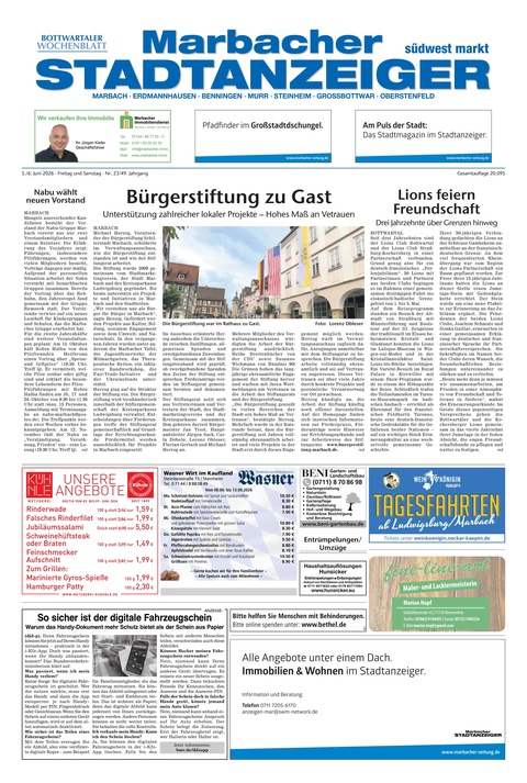 Marbacher Stadtanzeiger 05.06.2026