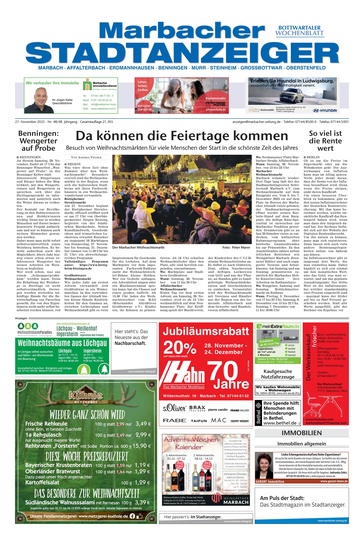 Marbacher Stadtanzeiger 27.11.2025