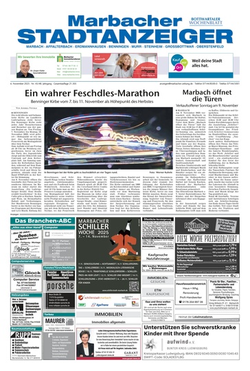 Marbacher Stadtanzeiger 06.11.2025