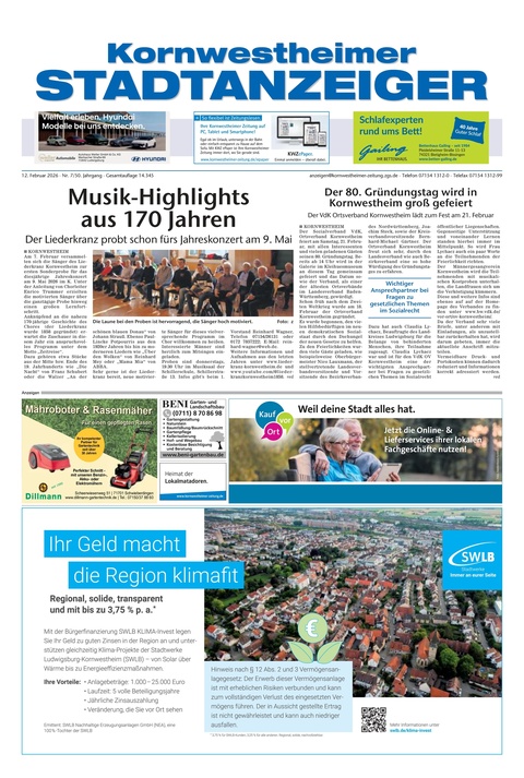 Kornwestheimer Stadtanzeiger 12.02.2026