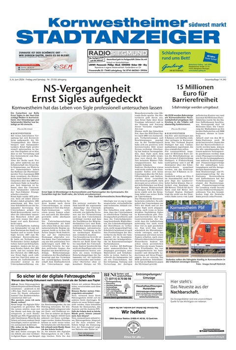 Kornwestheimer Stadtanzeiger 05.06.2026