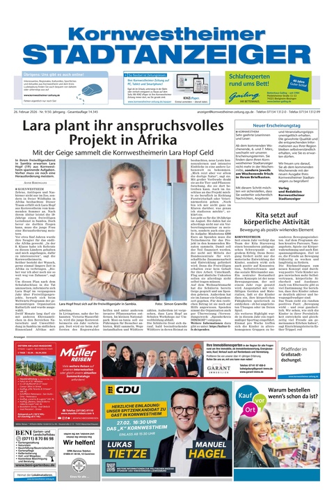 Kornwestheimer Stadtanzeiger 26.02.2026