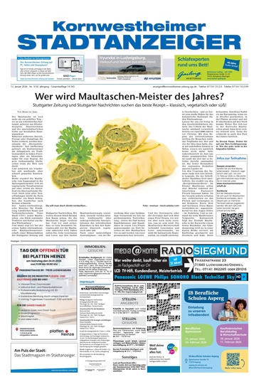 Kornwestheimer Stadtanzeiger 15.01.2026