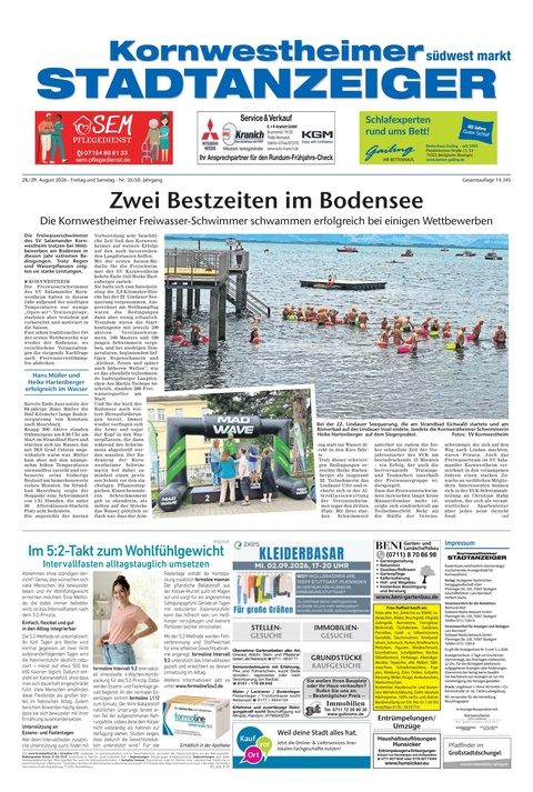 Kornwestheimer Stadtanzeiger 28.08.2026