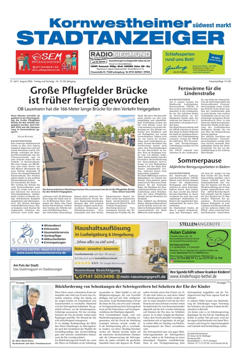Kornwestheimer Stadtanzeiger 31.07.2026