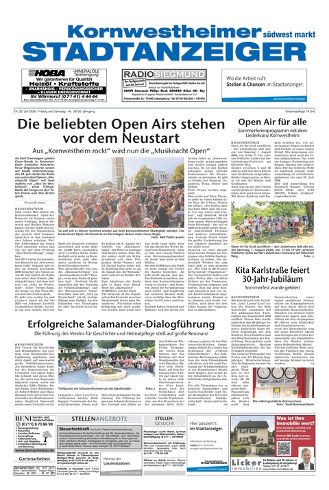 Kornwestheimer Stadtanzeiger 24.07.2026