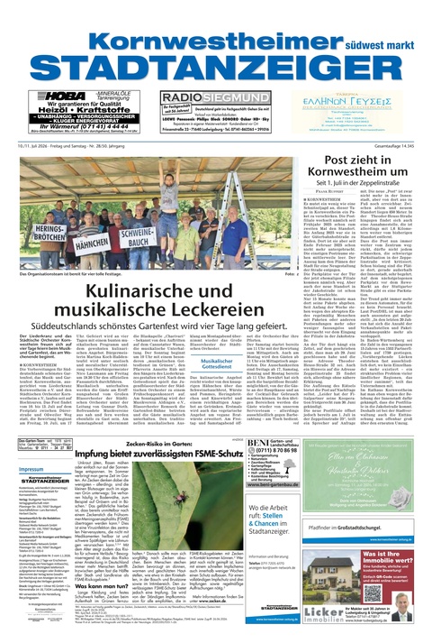 Kornwestheimer Stadtanzeiger 10.07.2026